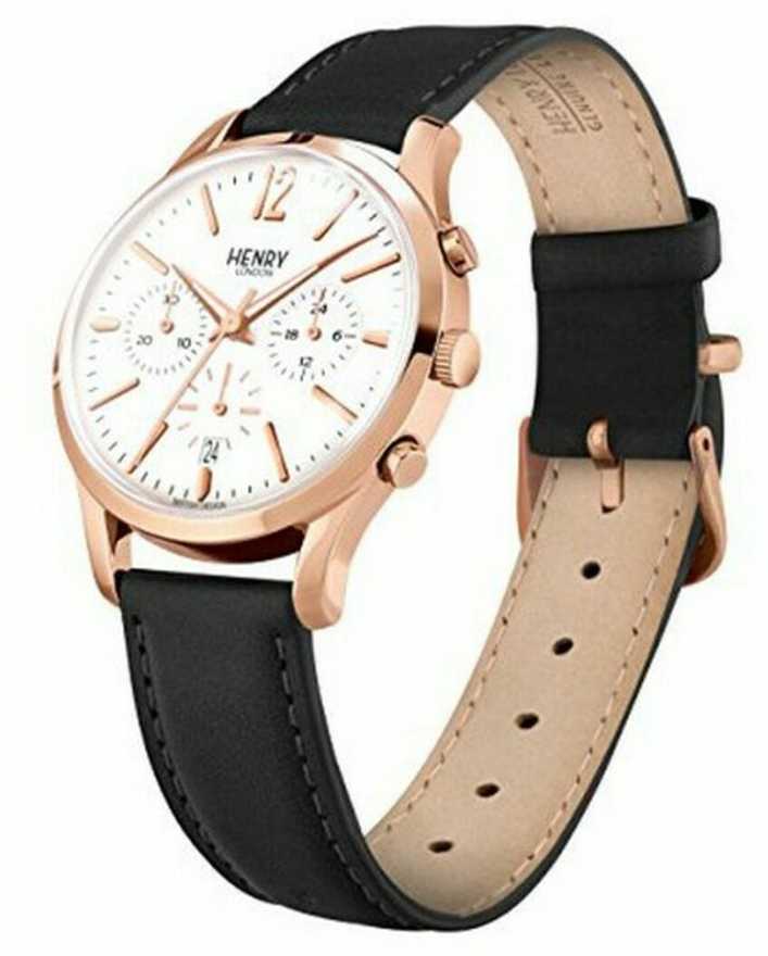Laikrodis HENRY LONDON HL39-CS-0036. Kwarcowy, Kolor balta. Kobieta.