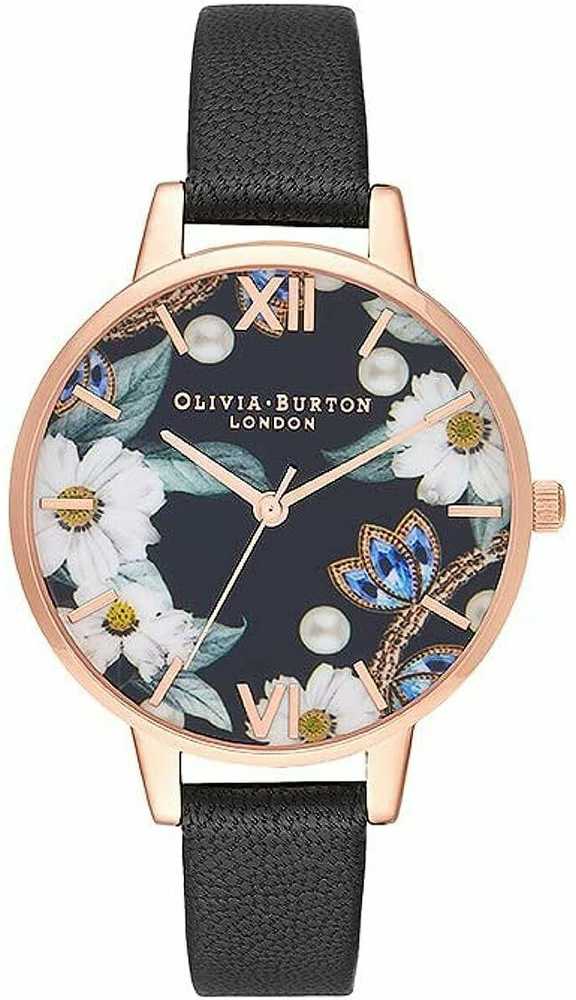 Laikrodis OLIVIA BURTON OB16GSET24. Kvarcas, Juoda Spalva. Moteris.