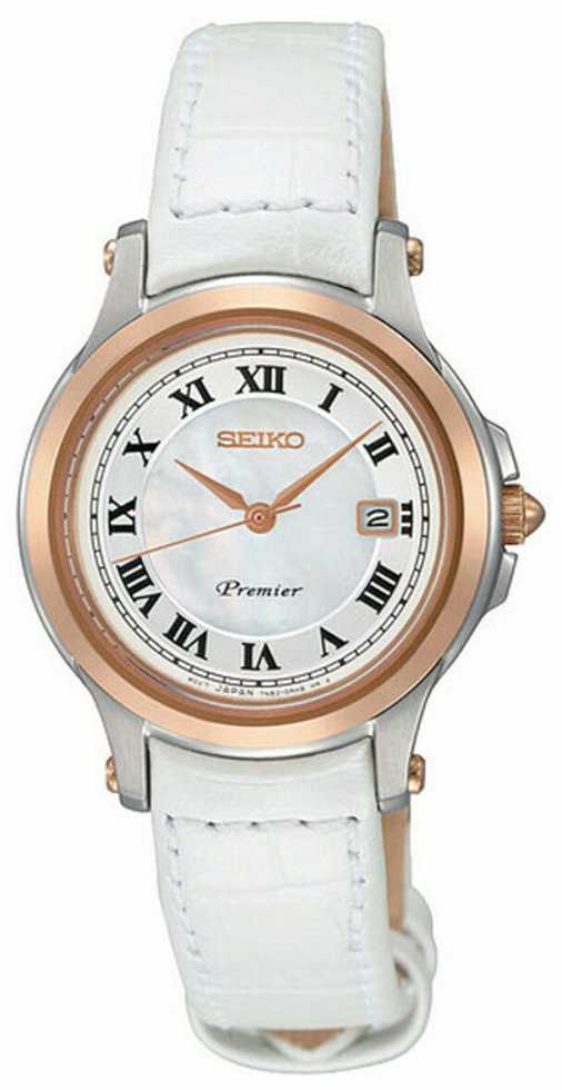 Laikrodis SEIKO SXDE42P2. Kwarcowy, Kolor balta. Kobieta.