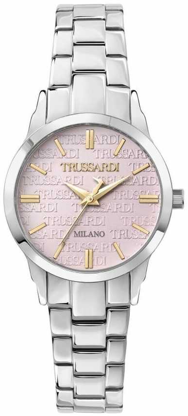 Laikrodis TRUSSARDI R2453141508. Kvarcinis, Spalva: VIOLETINĖ. SPAUSDINTA. Moteriškas.
