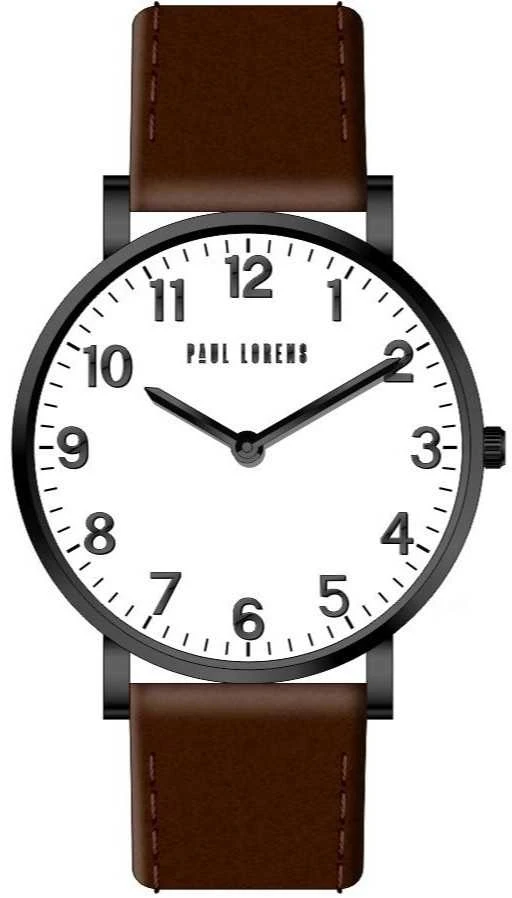 PAUL LORENS VYRIŠKAS LAIKRODIS - PL11989A5-1B3 (zg370c) + DĖŽUTĖ