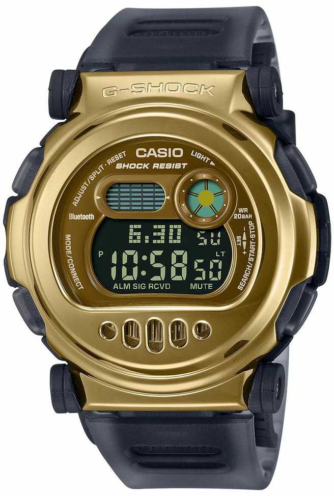 Laikrodis CASIO G-B001MVB-8ER. Kwarcowy, Kolor auksinė. Mężczyzna.