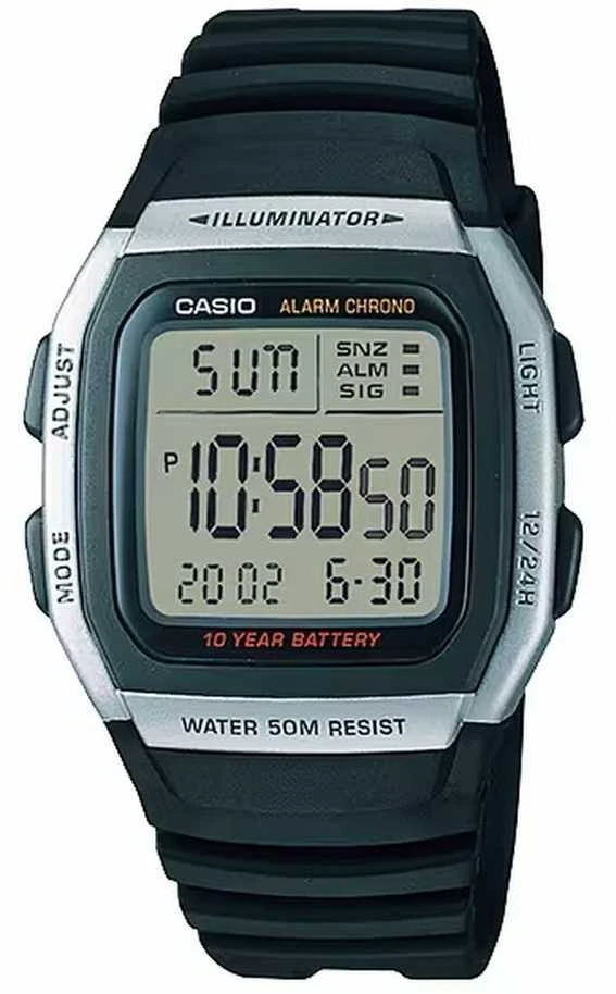Laikrodis Casio Collection Vintage CASIO COLLECTION ILLUMINATOR 10 YEARS BATTERY W-96H-1AVDF