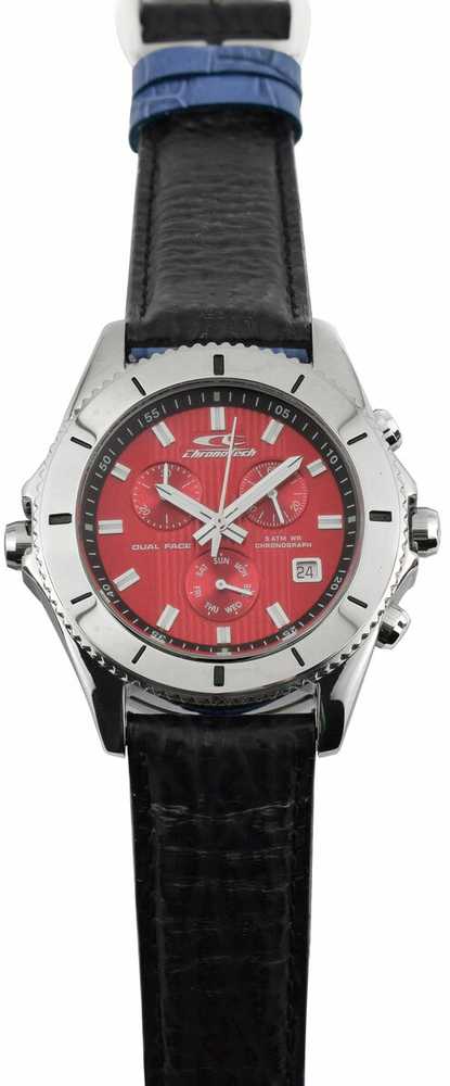 Laikrodis CHRONOTECH CT7686-12SS. Kwarcowy, Kolor raudona. Mężczyzna.