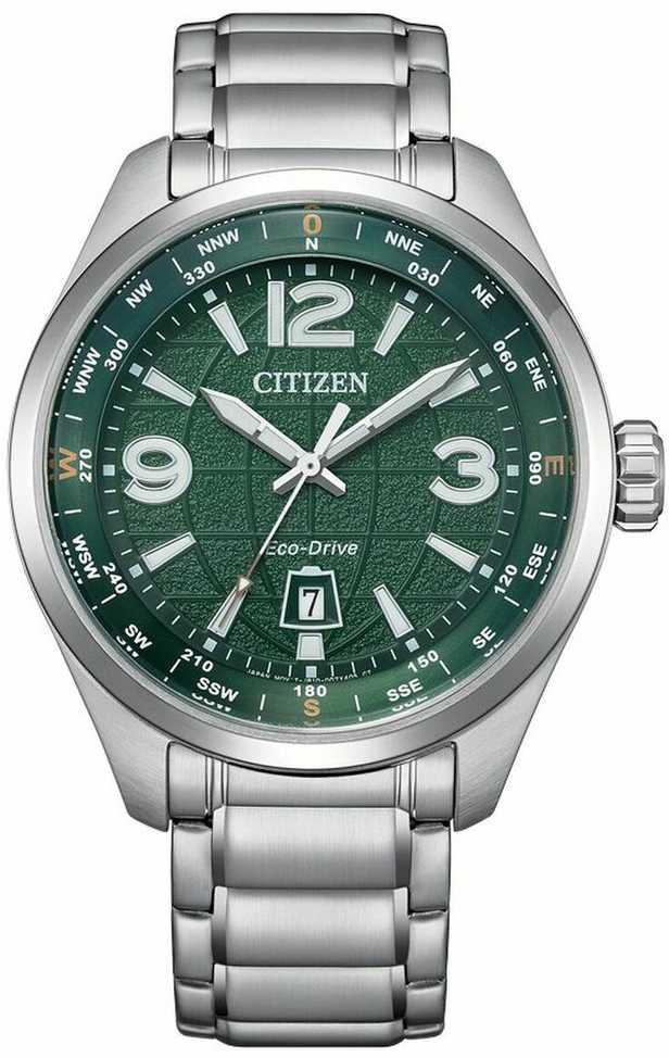 Laikrodis CITIZEN AW1830-88X. Kwarcowy solarny, Kolor žalia. Mężczyzna.
