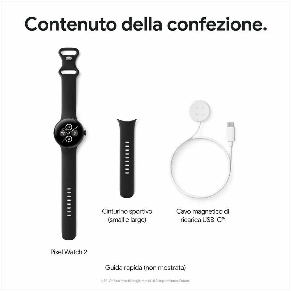Išmanusis laikrodis Google Pixel Watch 2, Juodos spalvos