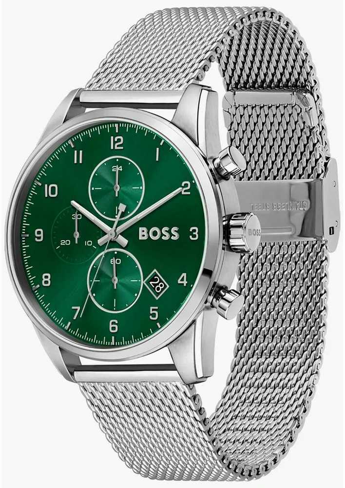 Hugo Boss Laikrodis BOSS 1513938. Kvarcas, Spalva žalia. Žmogus.