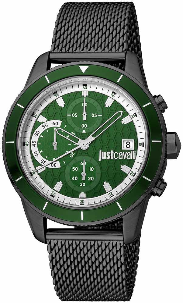 JustCavalli Laikrodis JUST CAVALLI JC1G215M0065. Kwarcowy, Kolor žalia. Mężczyzna.