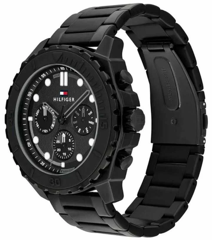 Laikrodis TOMMY HILFIGER 1710690. Kvarcas, Juoda Spalva. Vyriški.