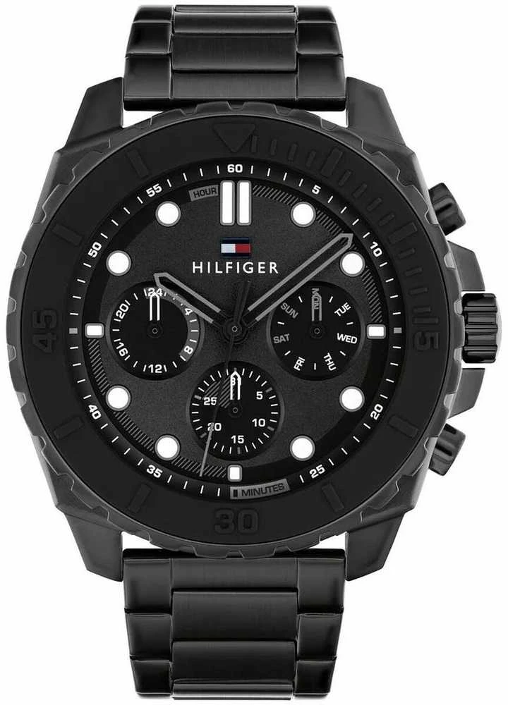Laikrodis TOMMY HILFIGER 1710690. Kvarcas, Juoda Spalva. Vyriški.