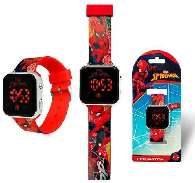 Kids Euroswan Spiderman LED laikrodis