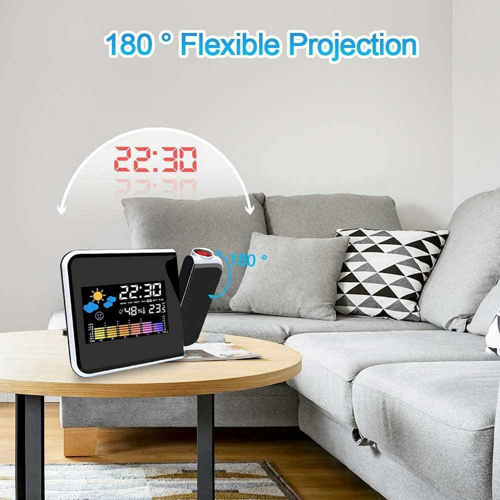 Laikrodžio meteorologinė stotelė su LED projektoriumi