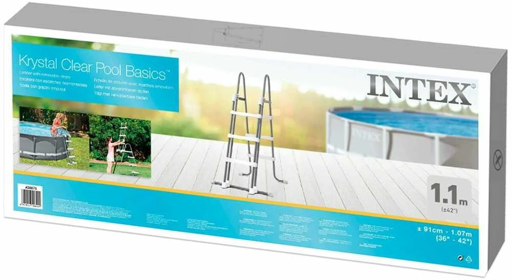 Intex baseino kopėčios su nuimamais laipteliais 110 cm