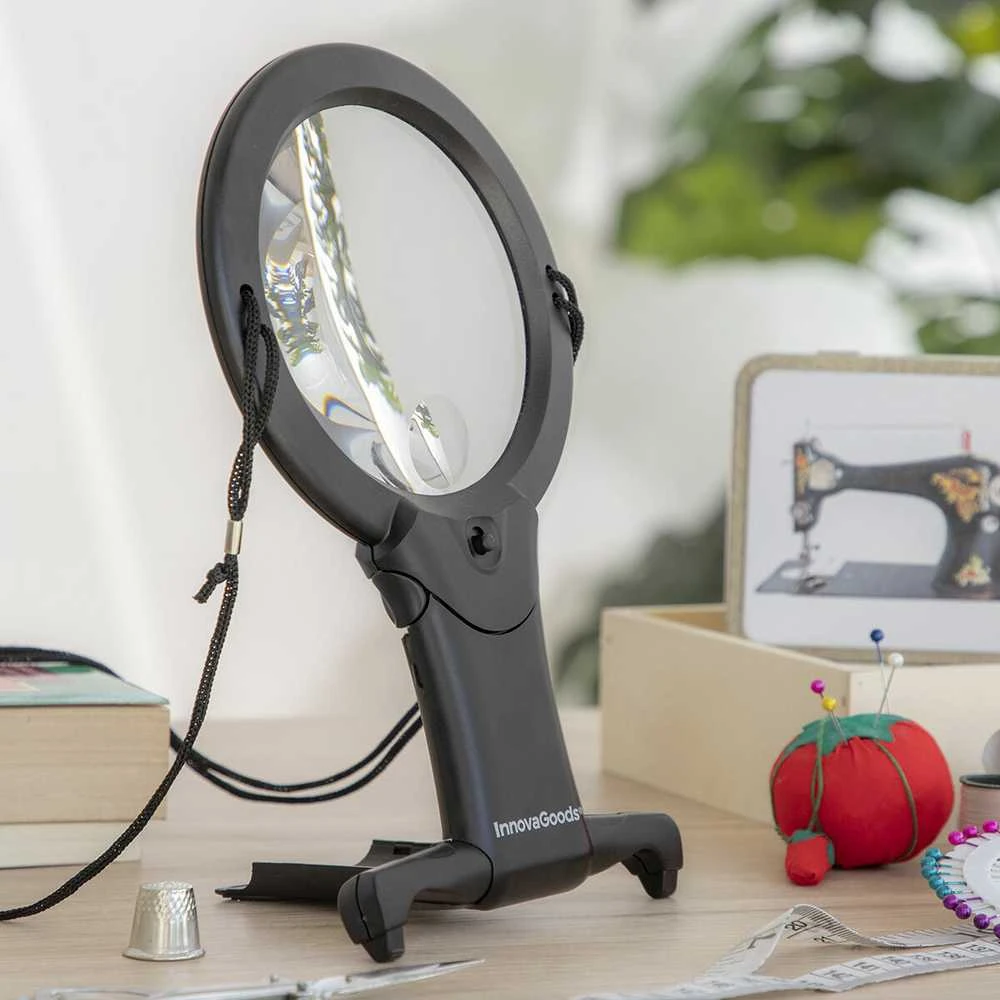 Laisvų rankų didinimo stiklas su LED šviesa Zooled InnovaGoods