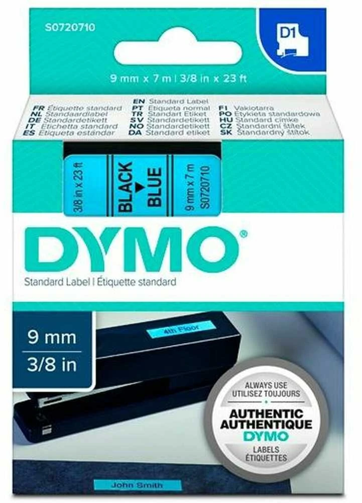Dymo juosta S0720710 (juoda ant mėlynos) D1 tipo