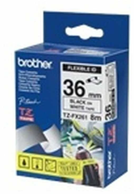 Brother Brolis | TZe-FX261 lanksti ID laminuota juosta | Juodas ant Balto | TZe | 8 m | 3,6 cm
