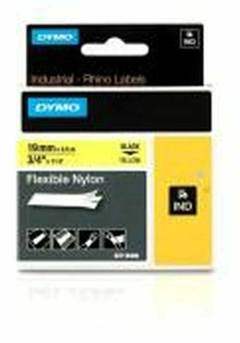 DYMO Rhino Nailono Juostelė 19mm x 3.5m / juodas ant geltonos (18491)