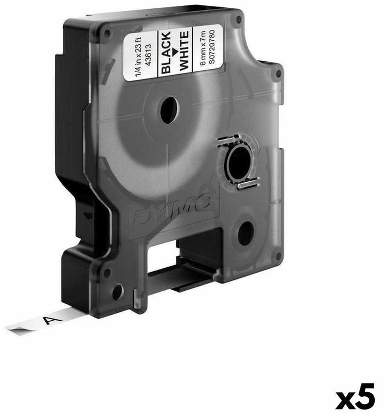 Juostelė DYMO D1 6mm x 7m, juoda ant balto / S0720780 43613