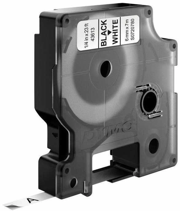 Juostelė DYMO D1 6mm x 7m, juoda ant balto / S0720780 43613