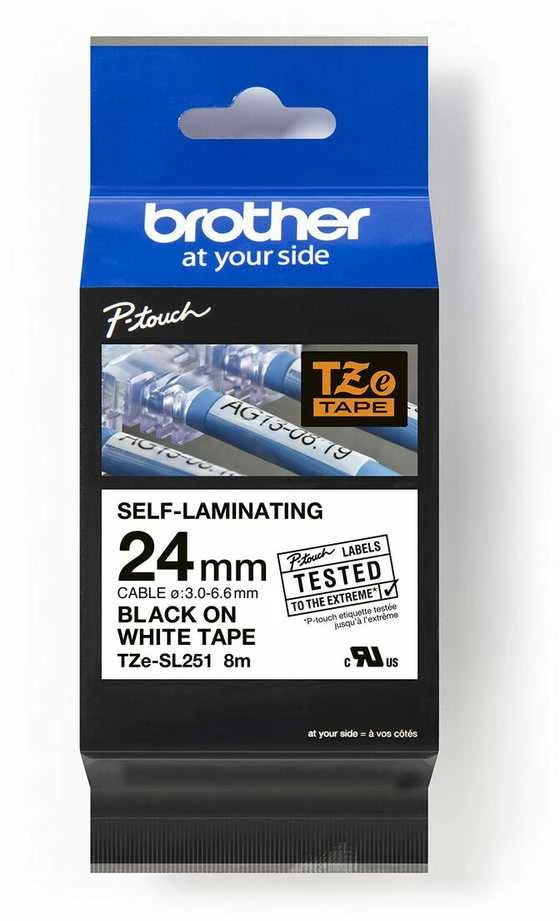 BROTHERS TZESL251 24 MM Juodas ON Baltas SAVO LAMINATAS