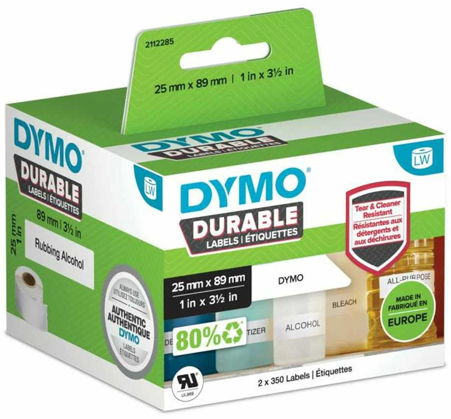 Dymo patvari daugiafunkcinė etiketė 25 mm x 89 mm