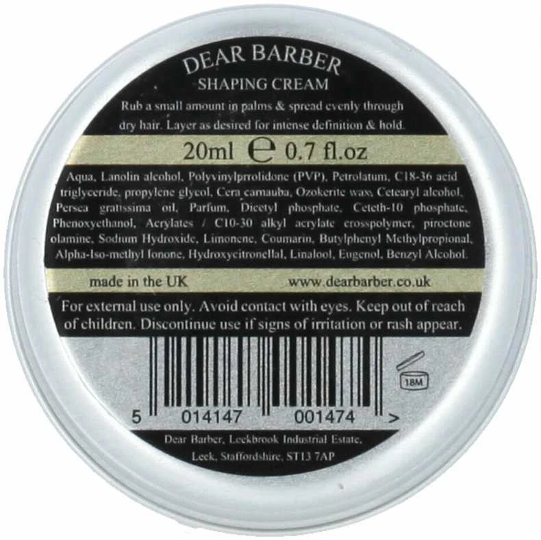 Dear Barber Shaping Kreminis, 20 ml