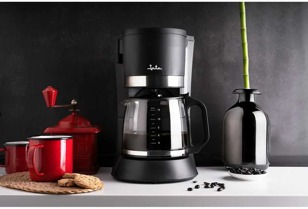 Jata Kavos aparatas - Smeg Superautomatinis 2-12 puodelių nuolatinis filtras raudonas