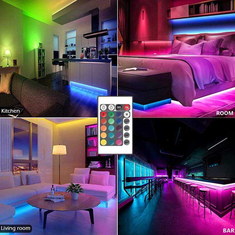 LED juosta RGB su nuotolinio valdymo pultu, 4,5 m, atspari vandeniui