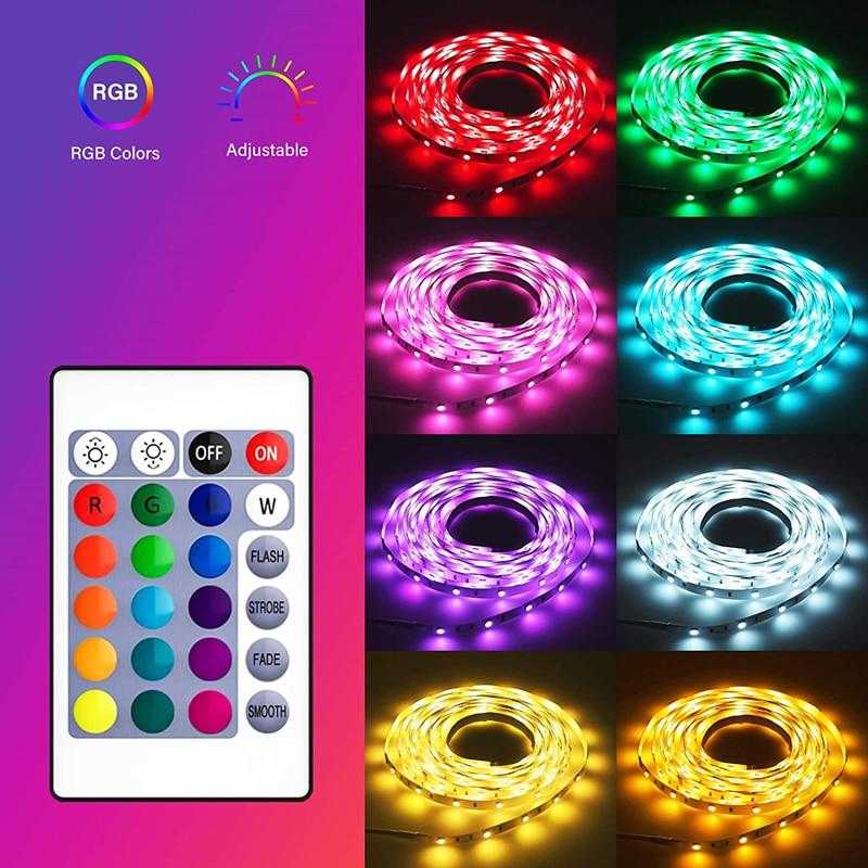 LED juosta RGB su nuotolinio valdymo pultu, 4,5 m, atspari vandeniui