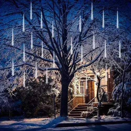 Iso Trade LED lemputės meteorų lietus (šaltai baltos, 8 meteorų lazdelės)