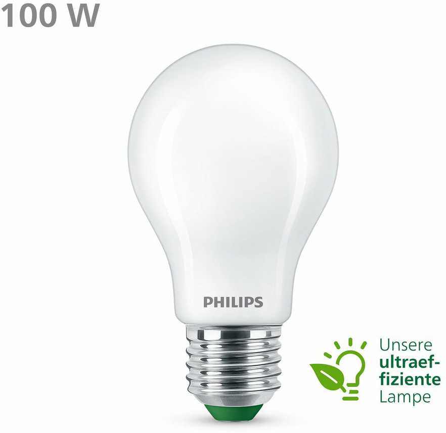 Philips kaitrinė lemputė, matinė, 100 W, A60, E27, 7,3 W, 100 W, E27, 1535 lm, 50 000 h, šaltai balta