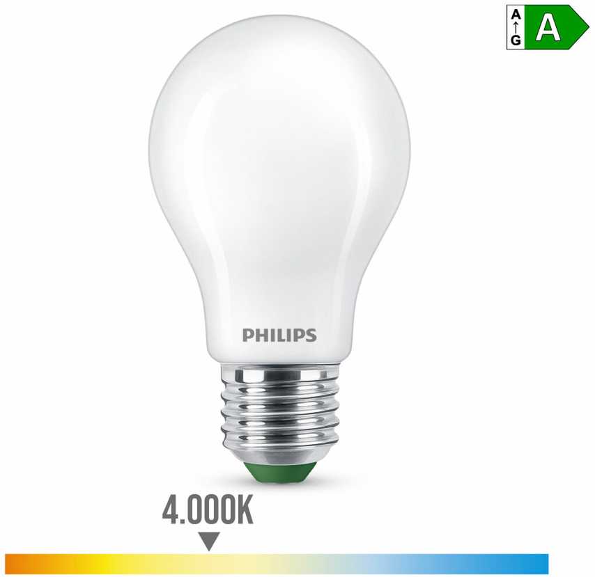 Philips kaitrinė lemputė, matinė, 100 W, A60, E27, 7,3 W, 100 W, E27, 1535 lm, 50 000 h, šaltai balta