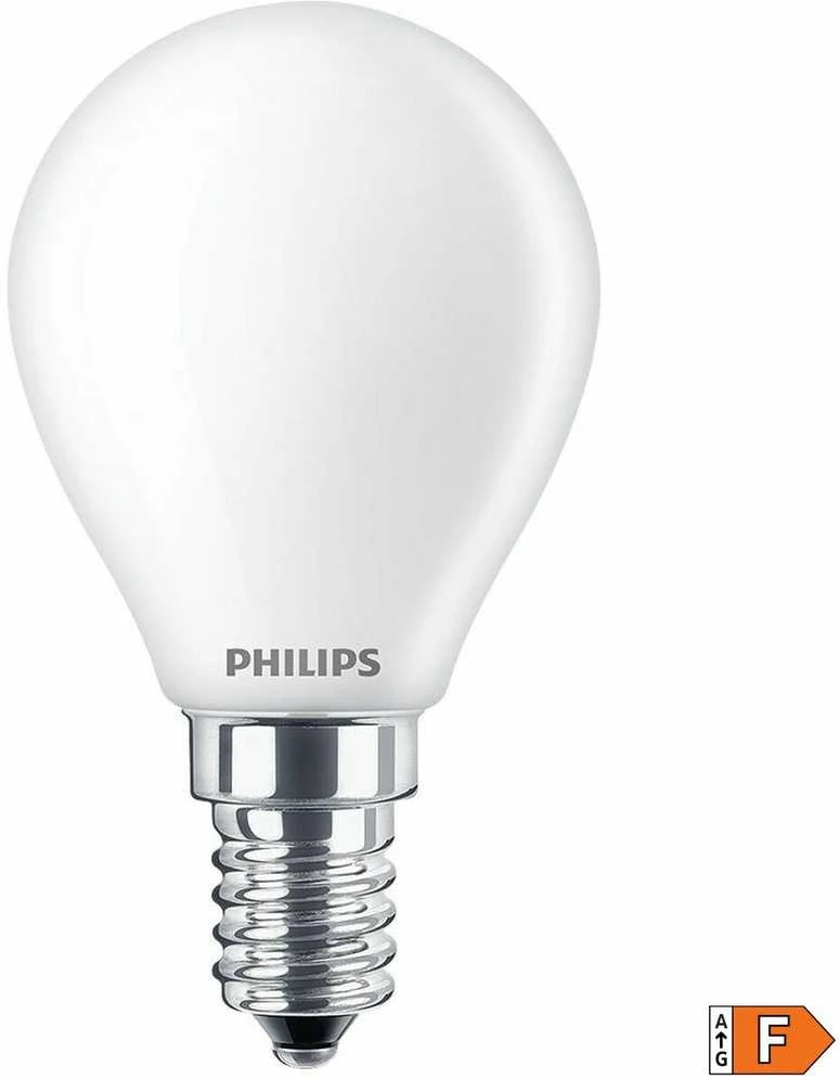 LED lemputė Philips P45, 4.3W, E14, 2700K, 470lm, matinė