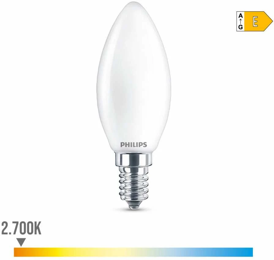 Lemputė Philips LED, B35, 2700 °K, E14, 6.5 W, 806 lm