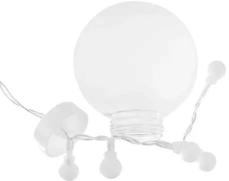 Iso Trade Apvalių lempučių girlianda užuolaida 108LED USB - šaltai balta