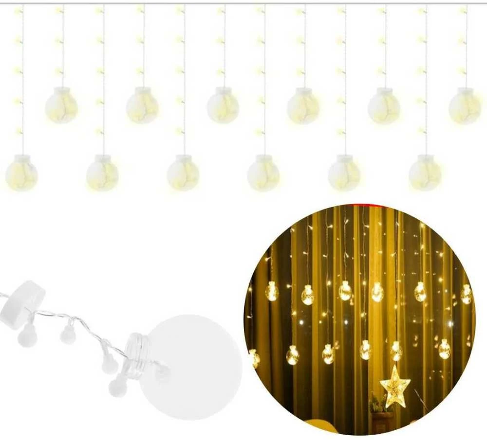 Iso Trade Šviesos užuolaida 108LED - šiltai balta 31V KŚ11346