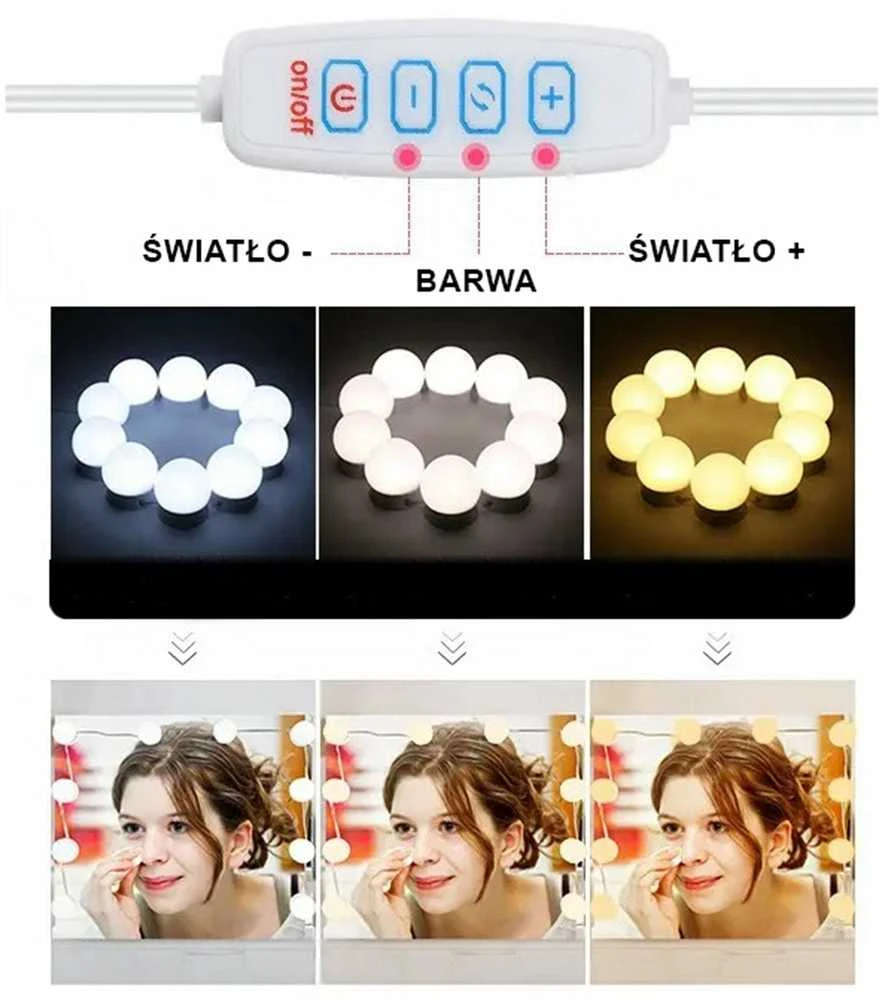 Aptel ATL ZD109 Lampki led na lustro 10vnt