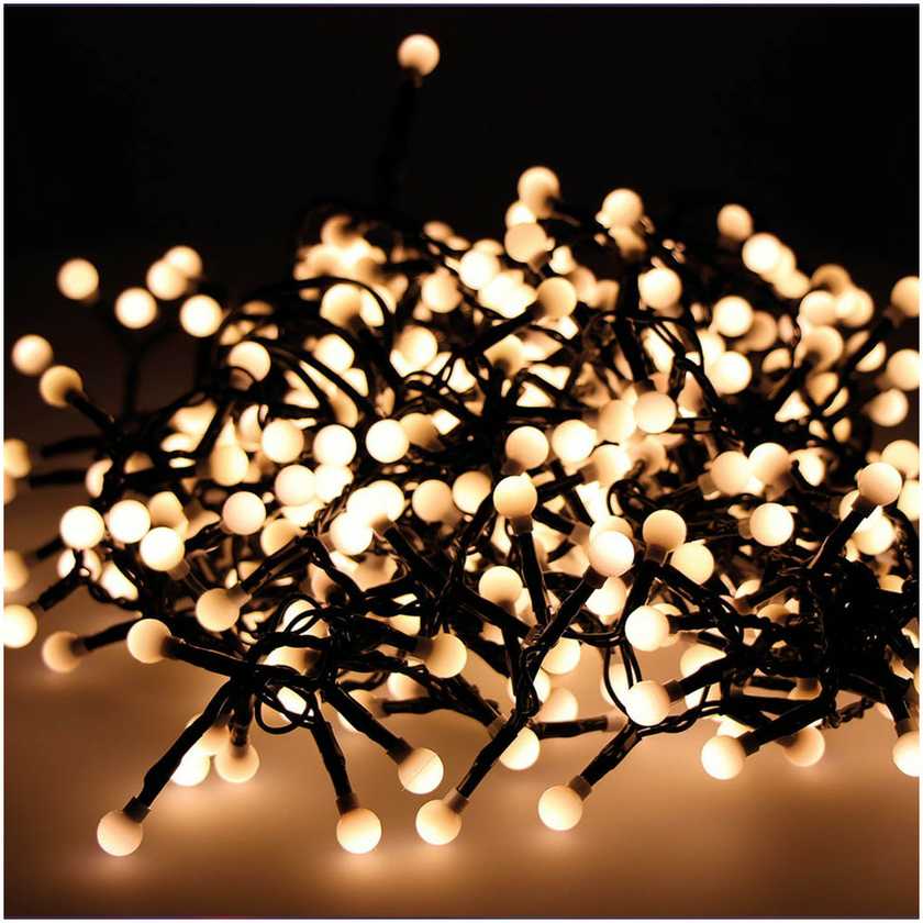 LED žibintų vainikas Lumineo Cherry Compact Balta (14 m)