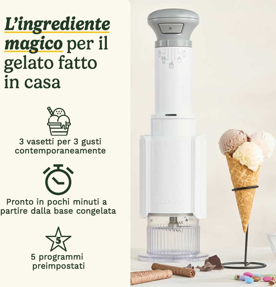 Ledų Aparatas Cuisinart ICEFD10E Balta Plastmasinis 1 L 3,3 L 1L