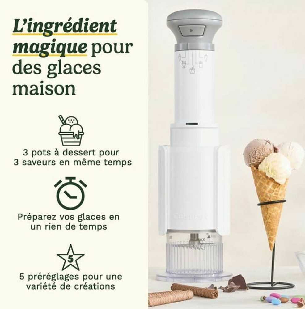 Ledų Aparatas Cuisinart ICEFD10E Balta Plastmasinis 1 L 3,3 L 1L