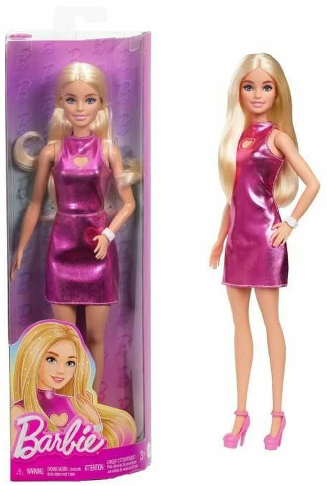 Mattel BARBIE madistė blizgančia rožine suknele (HYT88)