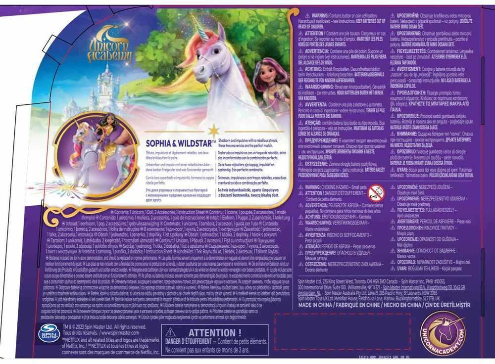 Spin Master Unicorn Academy Vienaragio akademija - maža lėlė Sophia ir Magic Wildstar (6067325)