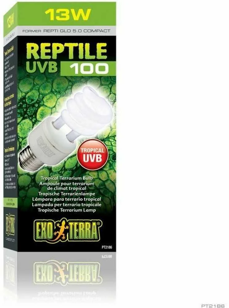 Exoterra Exo Terra - Roplių UVB 100 fluorescencinė lempa 13W E27 - (220.1870)