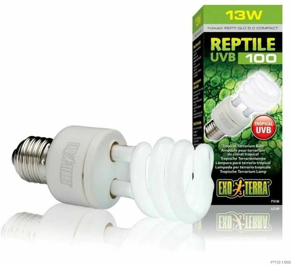 Exoterra Exo Terra - Roplių UVB 100 fluorescencinė lempa 13W E27 - (220.1870)