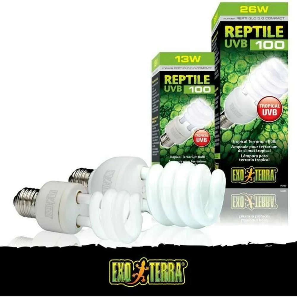 Exoterra Exo Terra - Roplių UVB 100 fluorescencinė lempa 13W E27 - (220.1870)