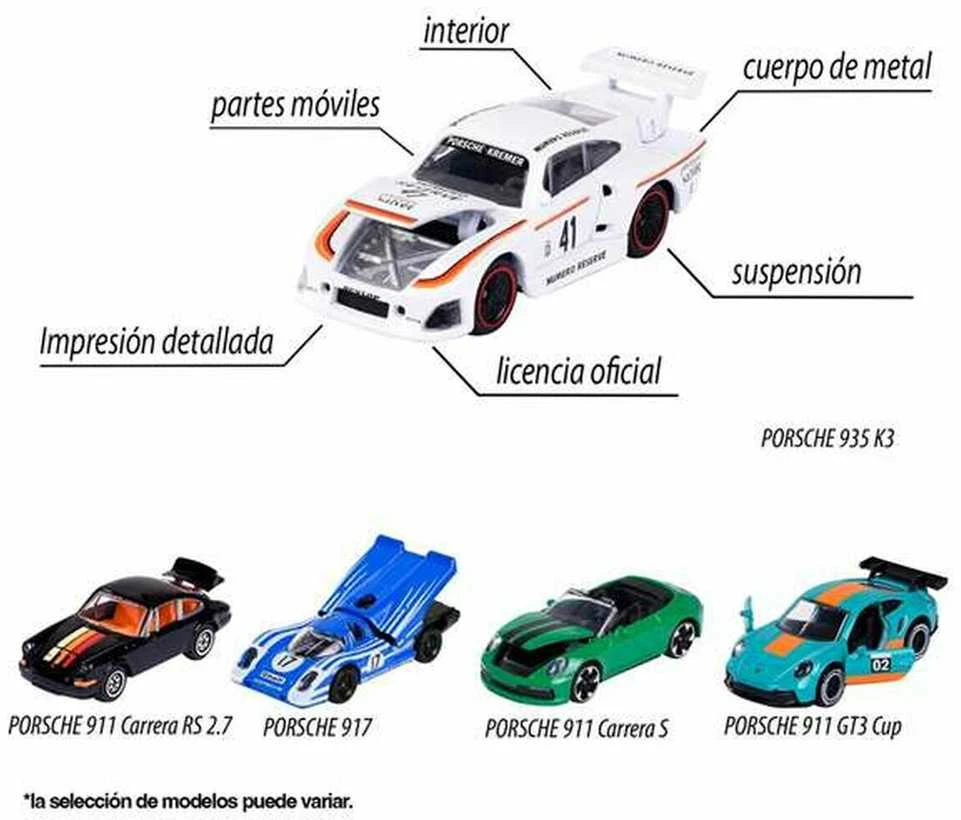 Metalinių automobilių rinkinys Majorette Porsche, 5 vnt.
