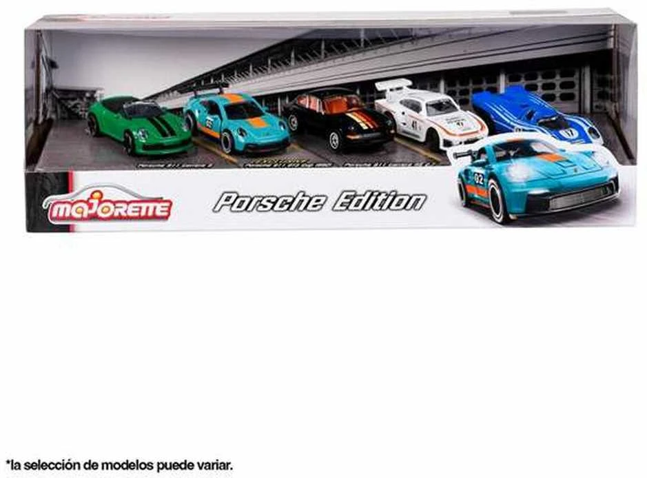 Metalinių automobilių rinkinys Majorette Porsche, 5 vnt.