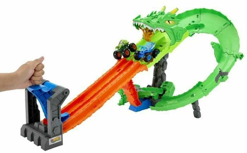 Mattel HOT WHEELS MONSTER TRUCKS rinkinys – Drakono sunaikinimas (JFR06)
