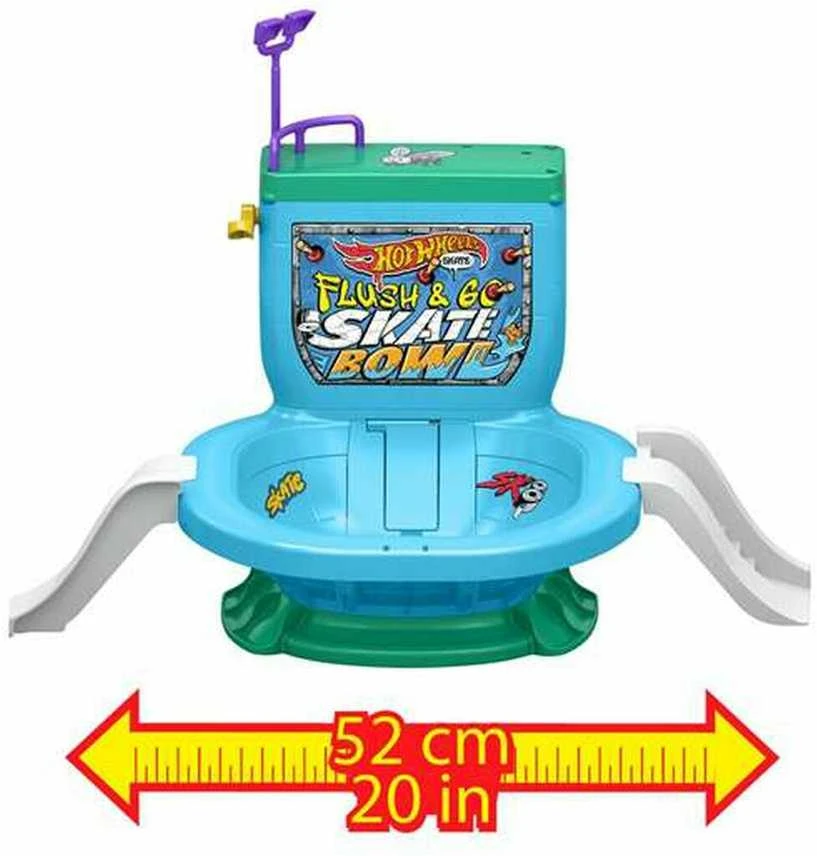Žaislinė trasa Hot Wheels Mattel HW rinkinys „Riedlenčių parkas - unitazas“