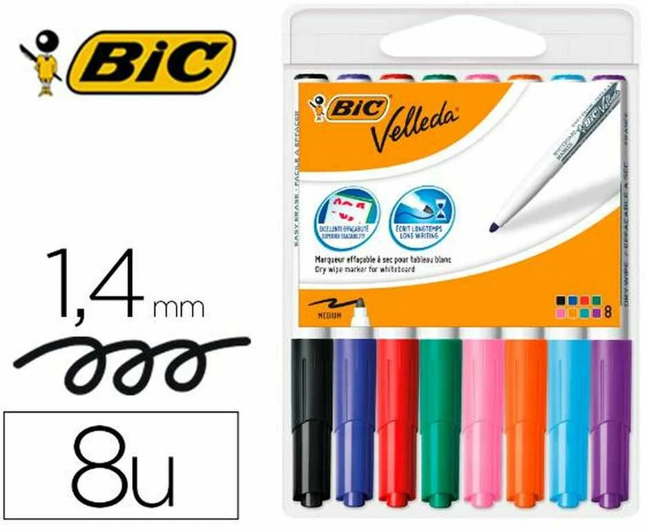 Apvalus sauso trynimo mašinėlė 8 spalvų Velleda BIC 503844 BC